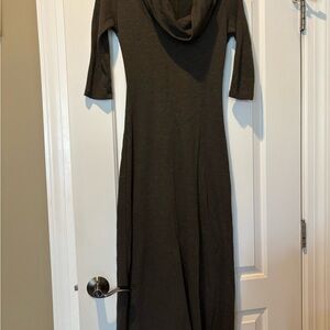 James Perse Size 0 Olive Green Cowl Neck Long dress